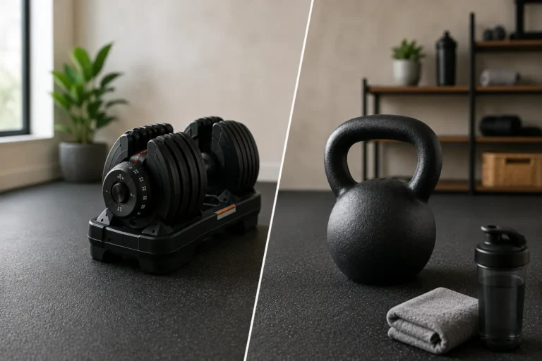 halteres reglables ou kettlebell